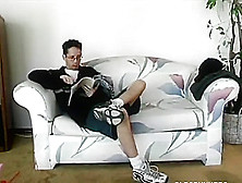 Blonde milf buttsex with young man (18+)