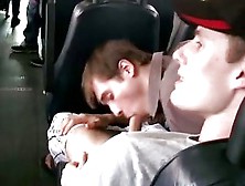 Amateur Gays Screw Each Other On Bus