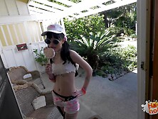 Tattoed Tiny Teen Charlotte Sartre HooksUp For Anal With Ass Packer