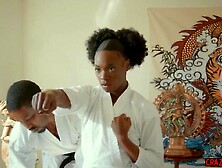 Hot ebony Hottie enjoyed snatch licking by her african huge