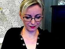 German Milf Posing In Mini Skirt On Webcam