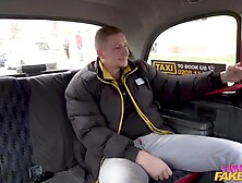 Female Fake Taxi Golden-Haired Mother I'd Like To Fuck With Great Natural Melons Rides A Younger Man Until That Guy Cums On Her