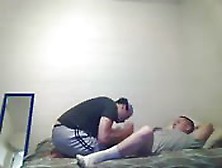 Sucking His Lover Real Hard In Bed