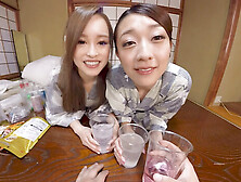 Ria Kashii & Rino Kirishima in Ria Kashii & Rino Kirishima Fun at the Beach Before Threesome at the Onsen Day Two 1 - KoalaVR