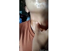 Neck strangle and fetish