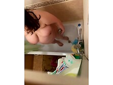 Chubby Mom Spied taking Bath HD