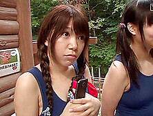 Japanese Schoolgirls 18  In Swimsuits Cfnm Handjob Harem