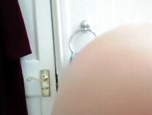 Blond Step-Mother's Hot Ass - Spying On Her Private Moment