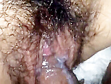 Pussy With Muddy And Wet Hairy Pussy Is Boosted Sampek Comes Out Cum Inside