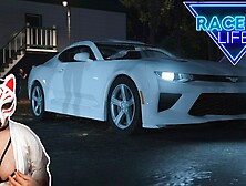 Race of Life - ep 6 (Streetrace) Busty Gamer Slut playing porn game