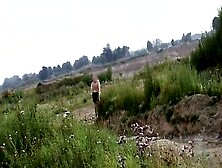 Nude Biking And Running In Public Nature At Mining Area.  Young Tobi Exhibitionist Tobi00815