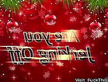 Horny Santa STUFFED FUCKED CREAMPIES ME !! Oiled JUICY TITS & BIG ASS EATING