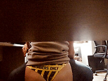 Secretary sucks her boss under the desk and swallows everything!