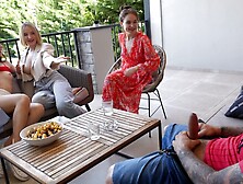 Attractive Youthful Skank Publicly Pounded by an Italian Lover with a 10 inch Meat on a Summer Patio!