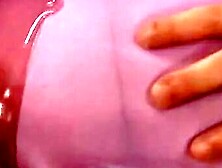 Japanese girl with massive large boobs enjoys oiled threesome