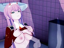 Hot hentai babe in Franxx Zero Two craves for a creampie!