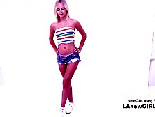 Petite Girl Gets Cock Pushed In Her Mouth