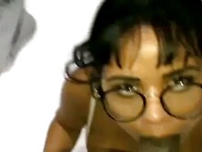 Hot mulatto with a big tail moaning and cumming,  giving her pussy and very tasty spit to the black guy: Porn