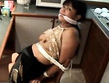 Mature Brunette With Big Boobs Tied Up And Groped Up