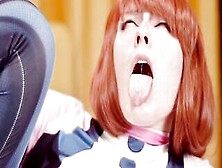 My Hero Academia: Ochako Uraraka Tries Don't Cum While Sex Machine Fucks Her Cunt And Asshole Until Cummed - Cosplay Anal Spooky