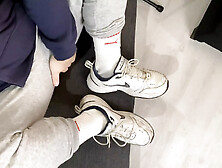 Dirty White Puma Socks,  Nike Sneakers