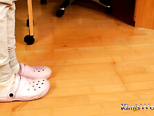 Dirty White Socks - Dangling and Foot Tease in Sweats