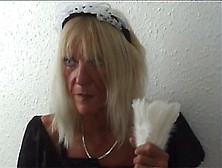 Blond Old Maid Takes Two Dicks And Two Loads