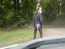 Leather Legging Openable Near Road