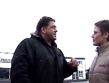 Shorthaired Brunette with Glasses Sucks and Fucks Outdoor