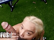 MOFOS - Super-naughty Blond Mimi Monet Determines Meatpipe Railing Is A Nicer Exercise Than Soccer Experience