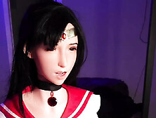 Tifa In Sailor Mars Cosplay Part 2 Riding & Grinding All Night