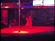 Kyra dance's and strips on stage at a world famous strip club