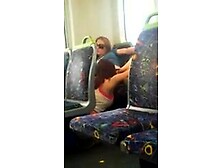 Lesbian licking pussy in public!