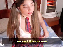 Encuentro a Mi Hermanastra Jugando Con Un Dildo Anal