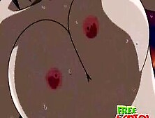 Hirsute Cartoon Gal Bent Over For This Throbbing Dick Outside