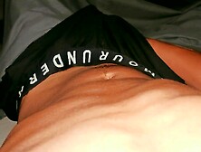 POV Sexy Chap Jerking off His Large Schlong in Taut Gymwear with Loud Groaning Until Giant Ejaculation Explodes