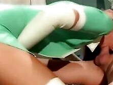 Nurse Ashley Fucking In A Latex Uniform Sexy Gloves And Stockings