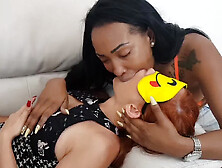 Ebony and Latina Beauties Share Sensual Kisses