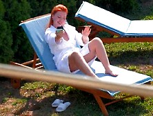 My stepbrother spied on me squirting.