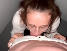 that babe sucked me off in the hallway and then I drilled her at home and came on her glasses