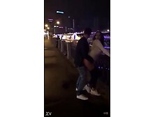 Public Fuck on Guardrail Almost Caught