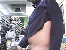 Busty cock sucking teen slut goes down