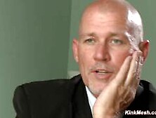 Dude canes and fucks tied up colleague in bedroom