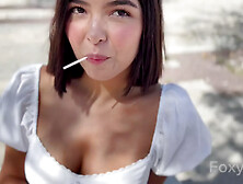 Pov Tu Novia Tmida Acepta Reto Caliente En Pblico, Follan Y Casi Los Pillan