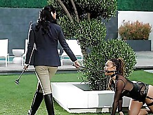 Kazumi and Vicki Chase in a sexy femdom session