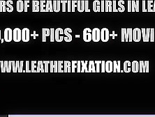 Blonde rubs big tits with leather wanks femdom teases whip