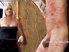 Cruel Blonde milf Whips Bro's Penis