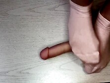 Trampling Cock and Balls with Beautiful Socks