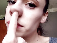 Picking My Big Nose And Throating Out My Snot | Close Up Nose Fetish