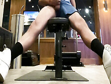 Jockdad87 Jerks His Cock In The Hotel Gym